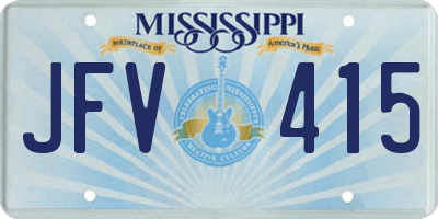 MS license plate JFV415
