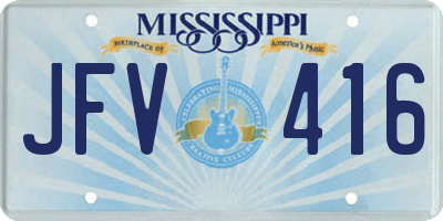 MS license plate JFV416