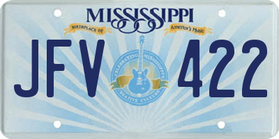MS license plate JFV422
