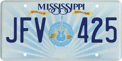 MS license plate JFV425