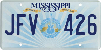 MS license plate JFV426