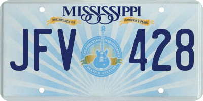 MS license plate JFV428