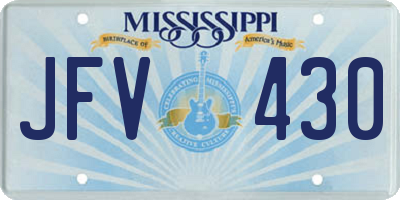 MS license plate JFV430