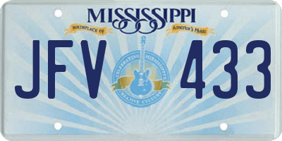 MS license plate JFV433