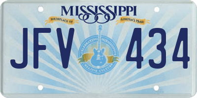 MS license plate JFV434