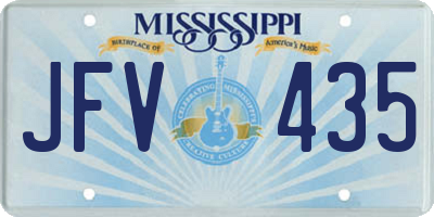 MS license plate JFV435