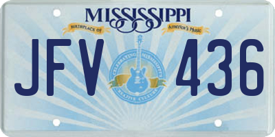 MS license plate JFV436