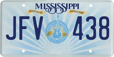 MS license plate JFV438