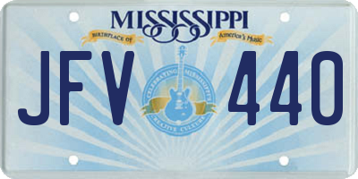 MS license plate JFV440