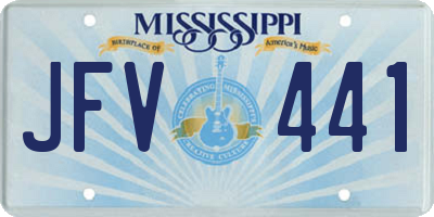 MS license plate JFV441