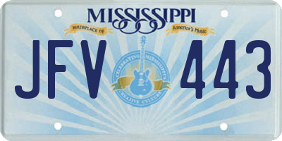 MS license plate JFV443