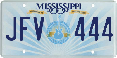 MS license plate JFV444