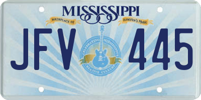 MS license plate JFV445