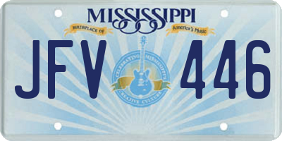 MS license plate JFV446