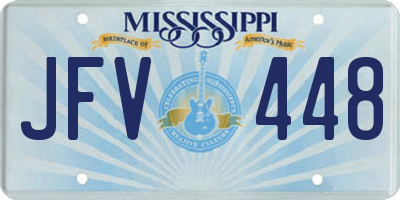 MS license plate JFV448