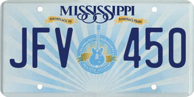 MS license plate JFV450