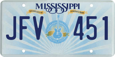 MS license plate JFV451