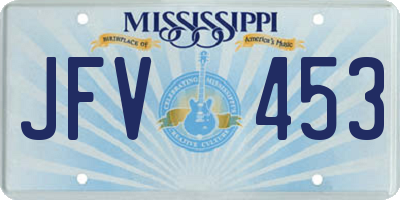 MS license plate JFV453