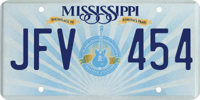 MS license plate JFV454