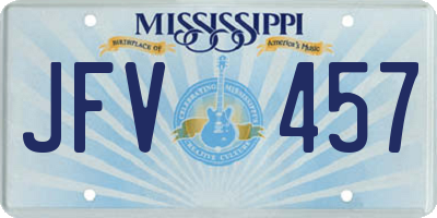 MS license plate JFV457