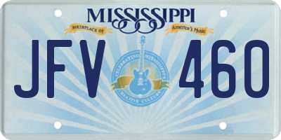 MS license plate JFV460