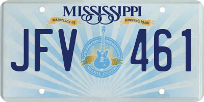 MS license plate JFV461