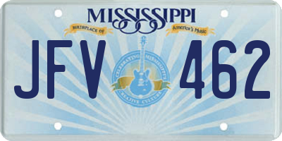 MS license plate JFV462