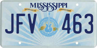 MS license plate JFV463