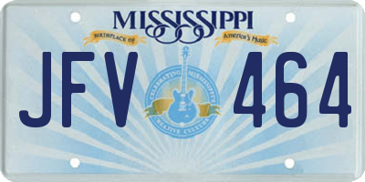 MS license plate JFV464