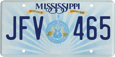 MS license plate JFV465