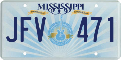 MS license plate JFV471