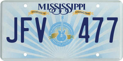 MS license plate JFV477
