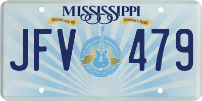 MS license plate JFV479