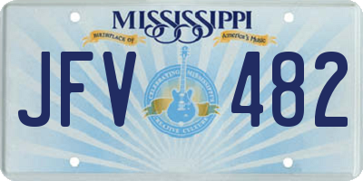 MS license plate JFV482