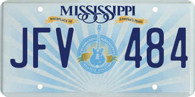 MS license plate JFV484