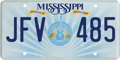 MS license plate JFV485
