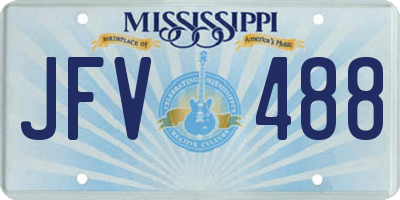 MS license plate JFV488