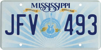 MS license plate JFV493