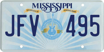 MS license plate JFV495