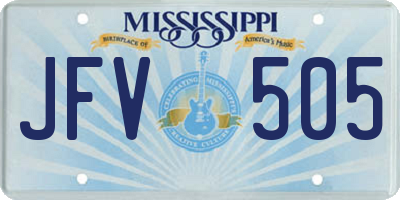 MS license plate JFV505