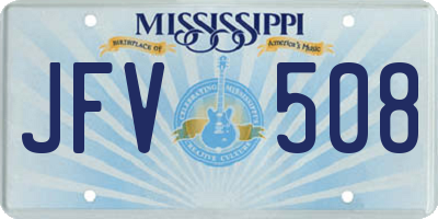 MS license plate JFV508