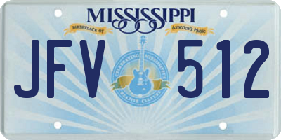 MS license plate JFV512
