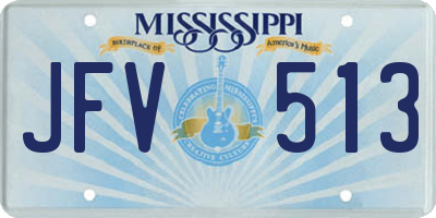 MS license plate JFV513