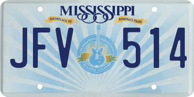 MS license plate JFV514