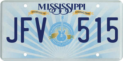 MS license plate JFV515