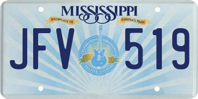 MS license plate JFV519