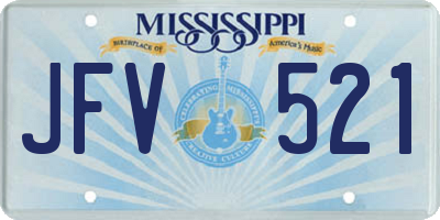 MS license plate JFV521