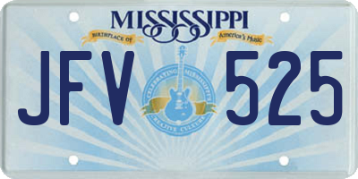 MS license plate JFV525