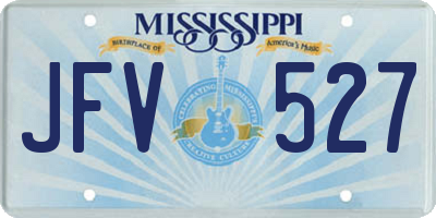 MS license plate JFV527