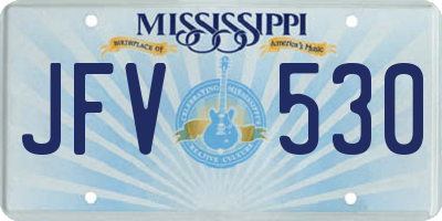 MS license plate JFV530